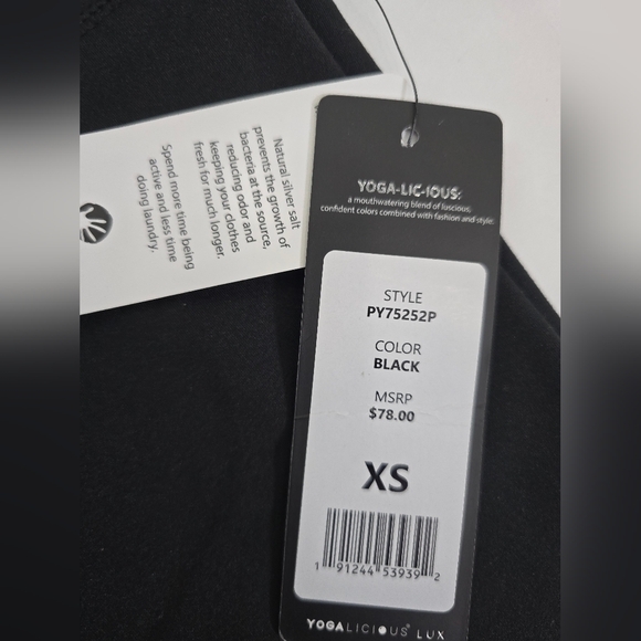 Yogalicious High Rise Squat Proof Criss Cross Yoga Pants Black XS - Picture 10 of 10